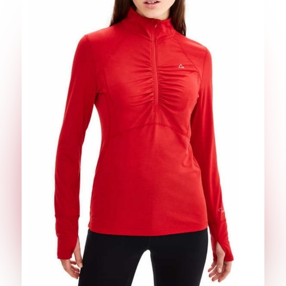 Paradox Red Half-Zip Wool Blend Performance Jacket M - Picture 7 of 7